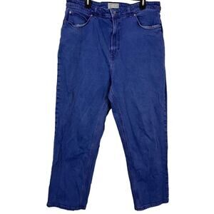 Everlane The Way High Rise Organic Cotton Womens Violet Jeans Stretch sz 35 Tall